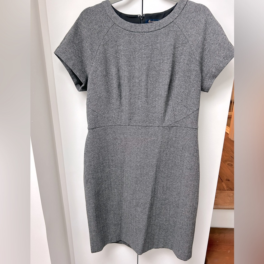 Brooks Brothers herringbone grey dress size 14